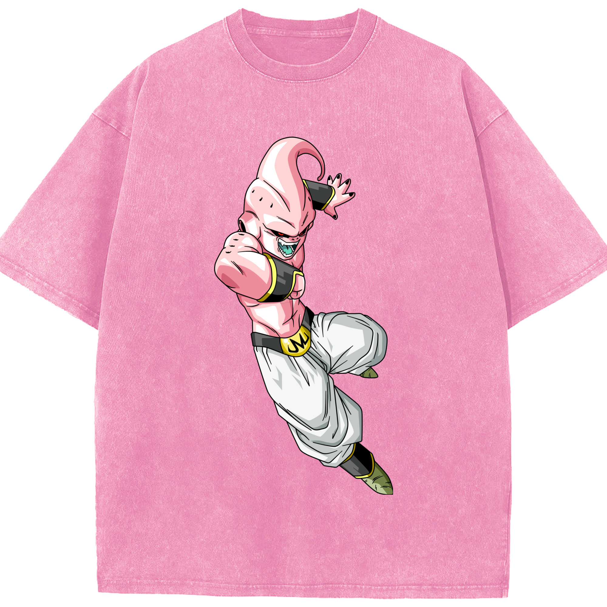 ドラゴンボール 魔人ブウ DRAGON BALL Majin Buu 綿100% ヴィンテージ風 半袖Tシャツ（フロントプリント）